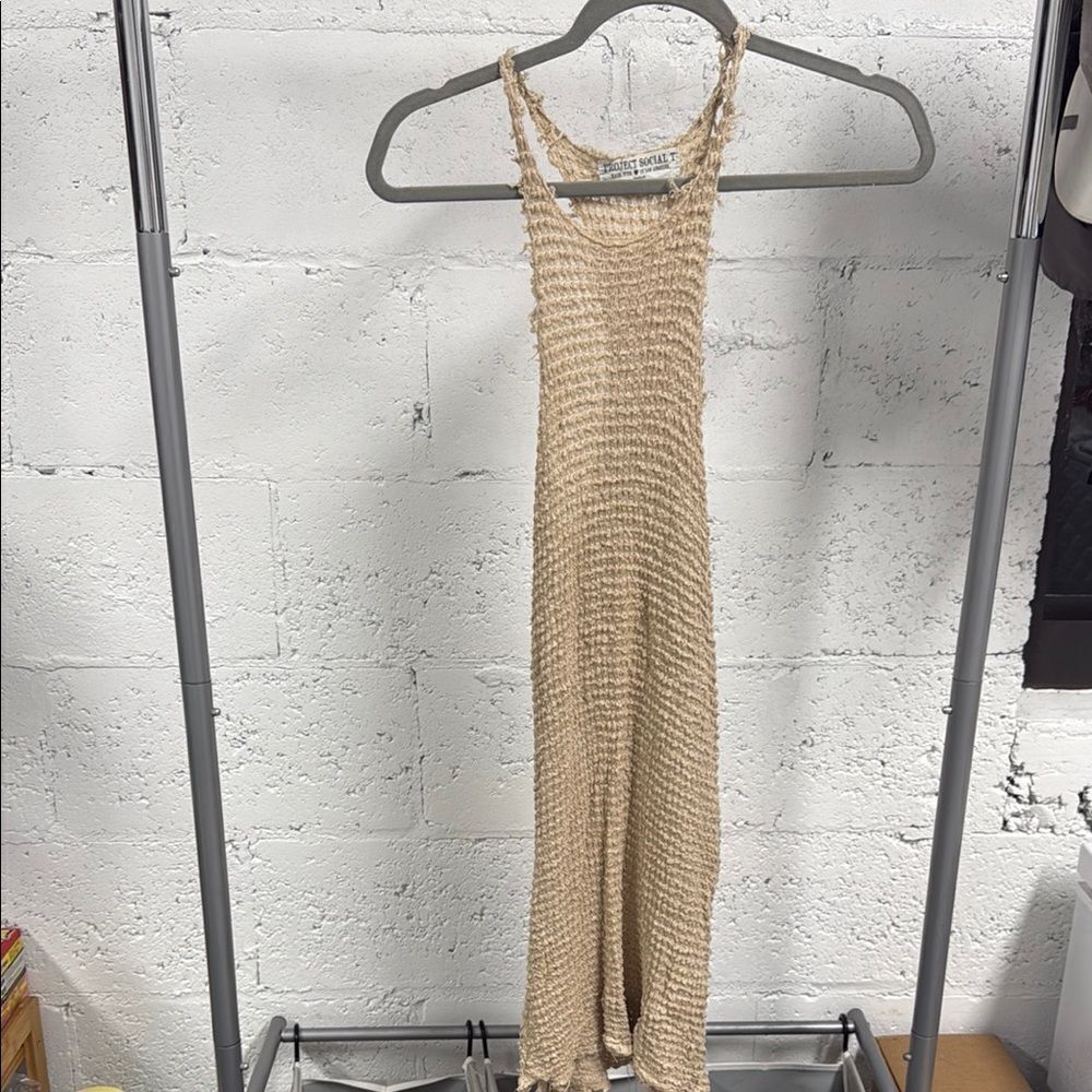 Project Social T Cream Sheath Tank Dress Super Cute Size Small LIKE NEW
